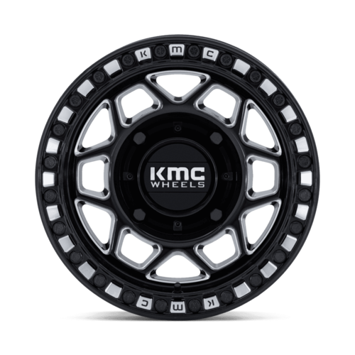 KMC Powersports KS241 Torx UTV Beadlock Wheel, Gloss Black Milled