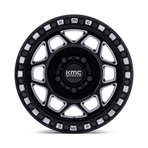 KMC Powersports KS241 Torx UTV Beadlock Wheel 15x7, 5x4.5, +38 Offset, Gloss Black Milled