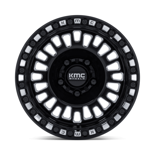 KMC Powersports KS242 Aztec UTV Beadlock 15x8 Wheel, 5x4.5 Bolt Pattern, Gloss Black Milled