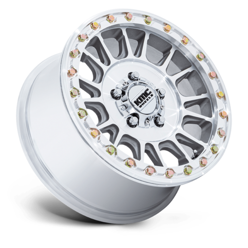 KMC Powersports Impact UTV Beadlock Wheel 15x8 4x137 Machined Finish - Model KS239