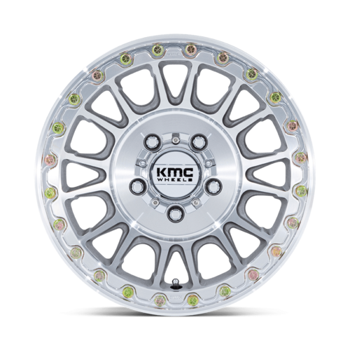 KMC Powersports KS239 Impact UTV Beadlock Wheel - 15x8 Inches, 5x114.3 Bolt Pattern, Machined Finish