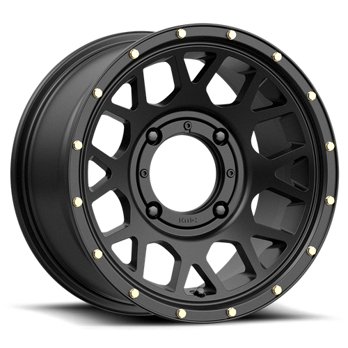 KMC Powersports KS135 Grenade UTV 15-Inch Satin Black Wheel, 4x156 Bolt Pattern