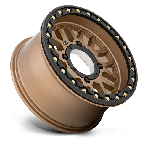 KMC Powersports KS235 Grenade UTV Beadlock Wheel 15x7, 4x156, 10mm Offset, Satin Bronze