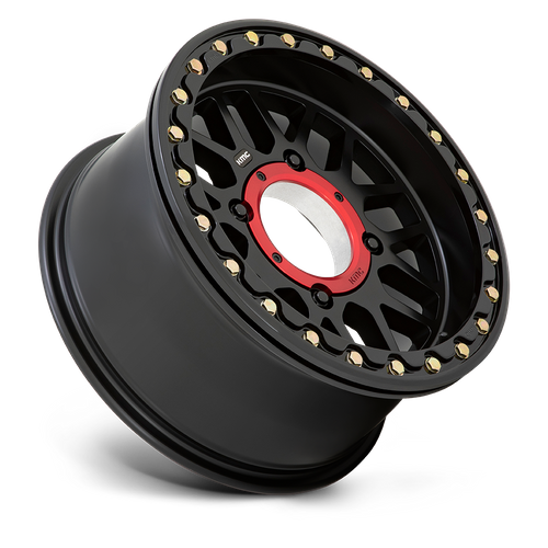 KMC Powersports KS235 Grenade UTV Beadlock Wheel, 15x6, 4x156, Satin Black, 38mm Offset