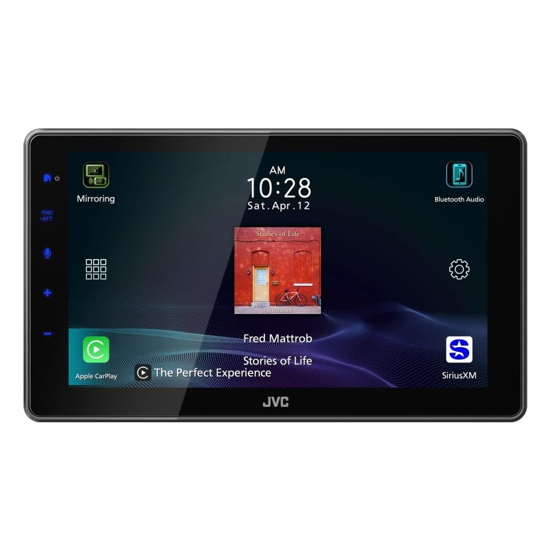 JVC KWZ900W Digital Media Receiver with 9-Inch Floating Screen and Apple CarPlay/Android Auto Compatibility