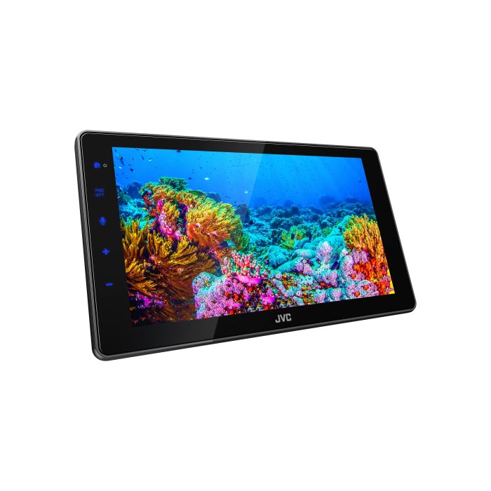 JVC KWZ900W Digital Media Receiver with 9-Inch Floating Screen and Apple CarPlay/Android Auto Compatibility