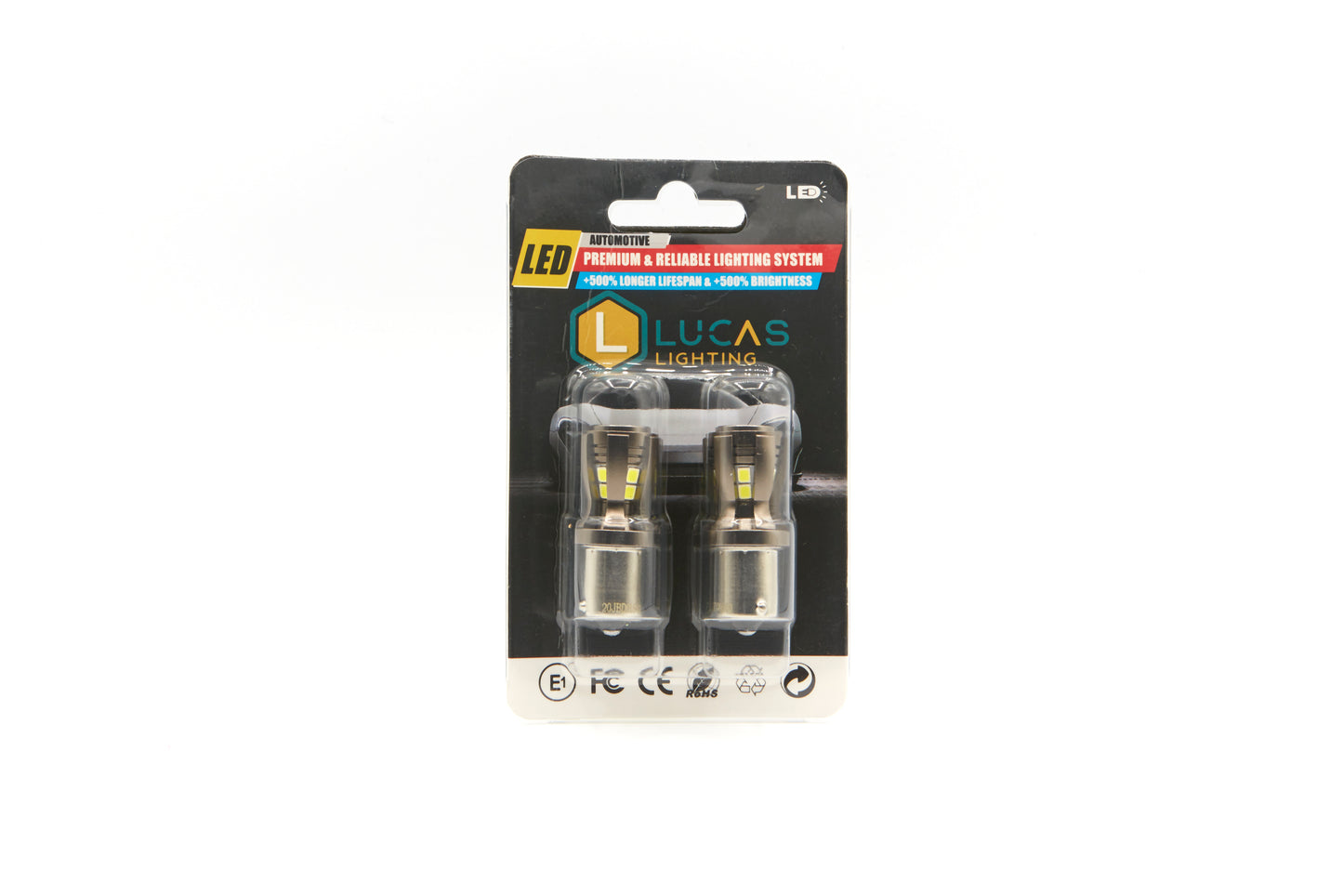 Lucas Lighting - 1156 BA15S 16 LED Canbus Bulb (White) - L-1156-BA15S-W