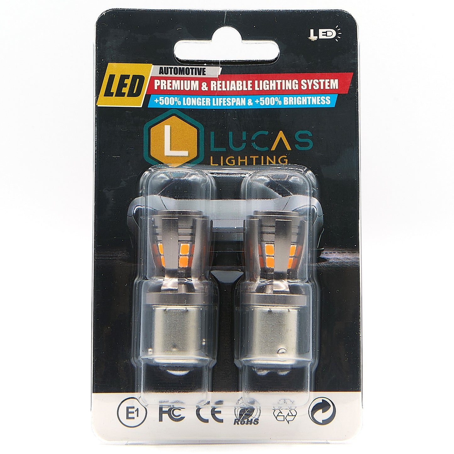 Lucas Lighting - 1157 Red Mini Bulb Pair - LED Mini Bulb Sets:M-1157R