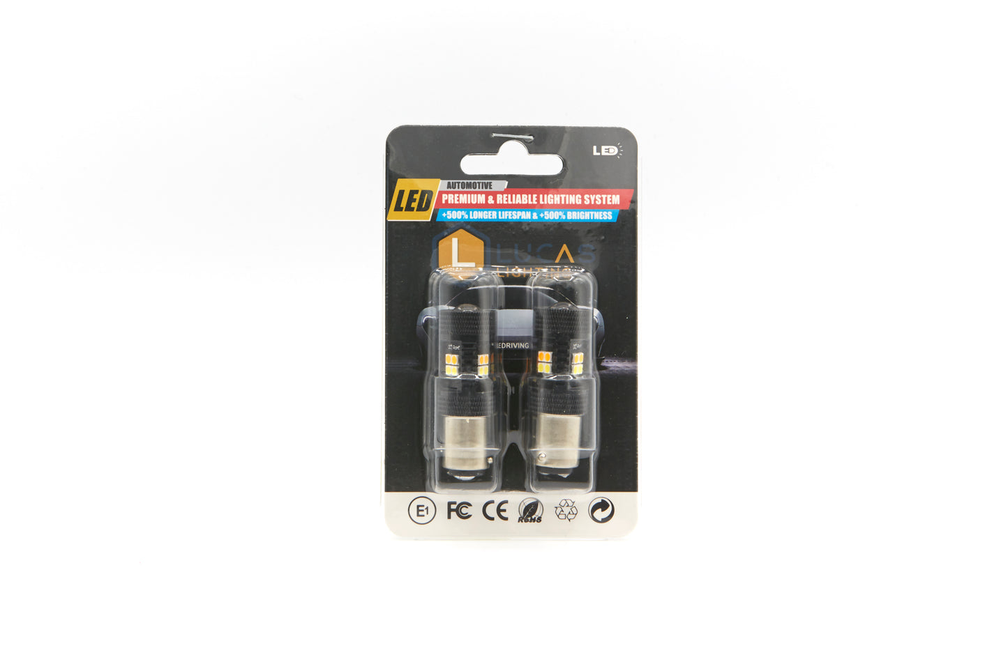 Lucas Lighting - 1157 Switchback White/Amber Mini Bulb Pair - LED Mini Bulb Sets:M-1157SB