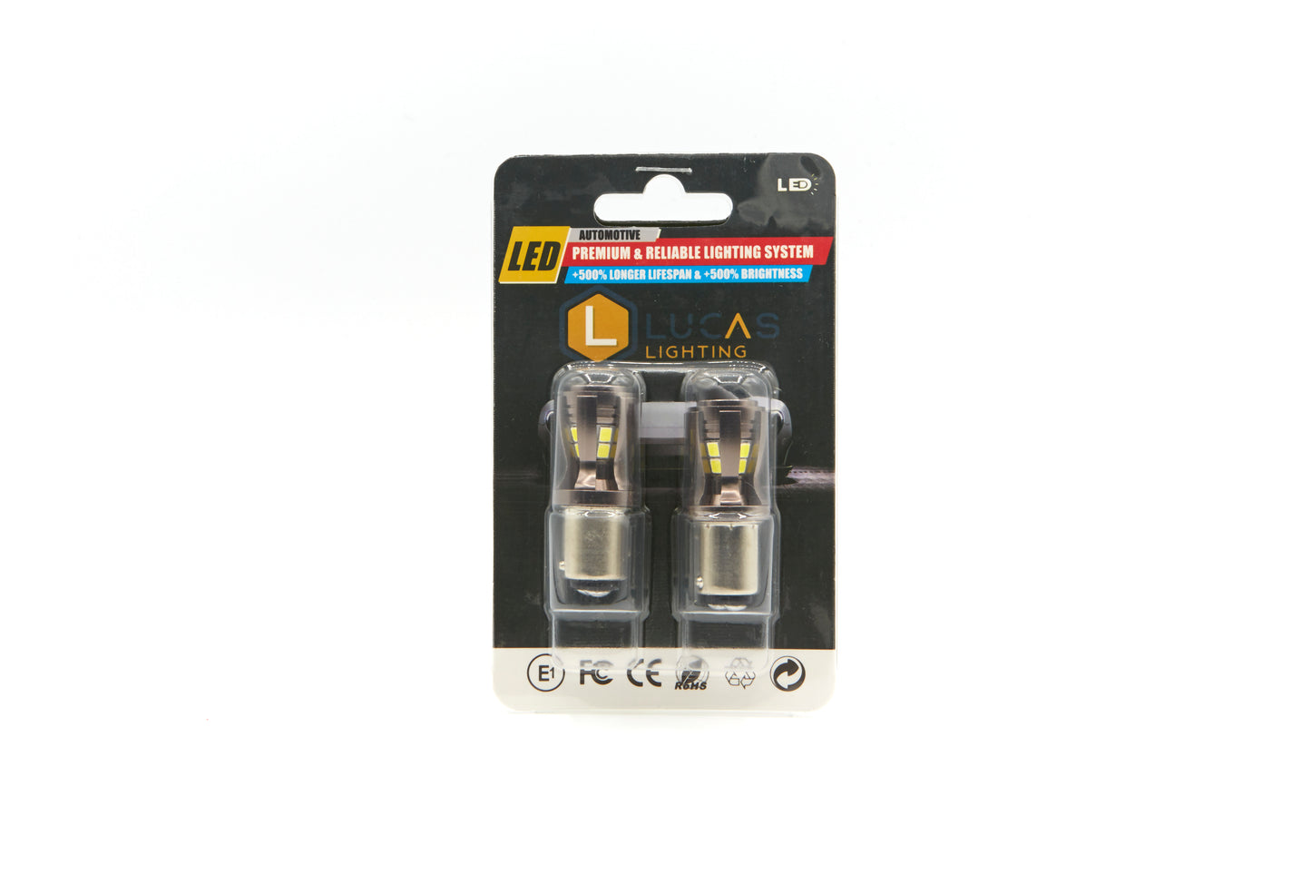 Lucas Lighting - 1157 White Mini Bulb Pair - LED Mini Bulb Sets:M-1157W