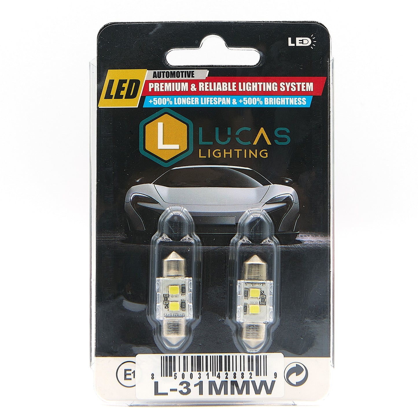 Lucas Lighting - 31mm Festoon Canbus Bulb (White) - L-31MMW