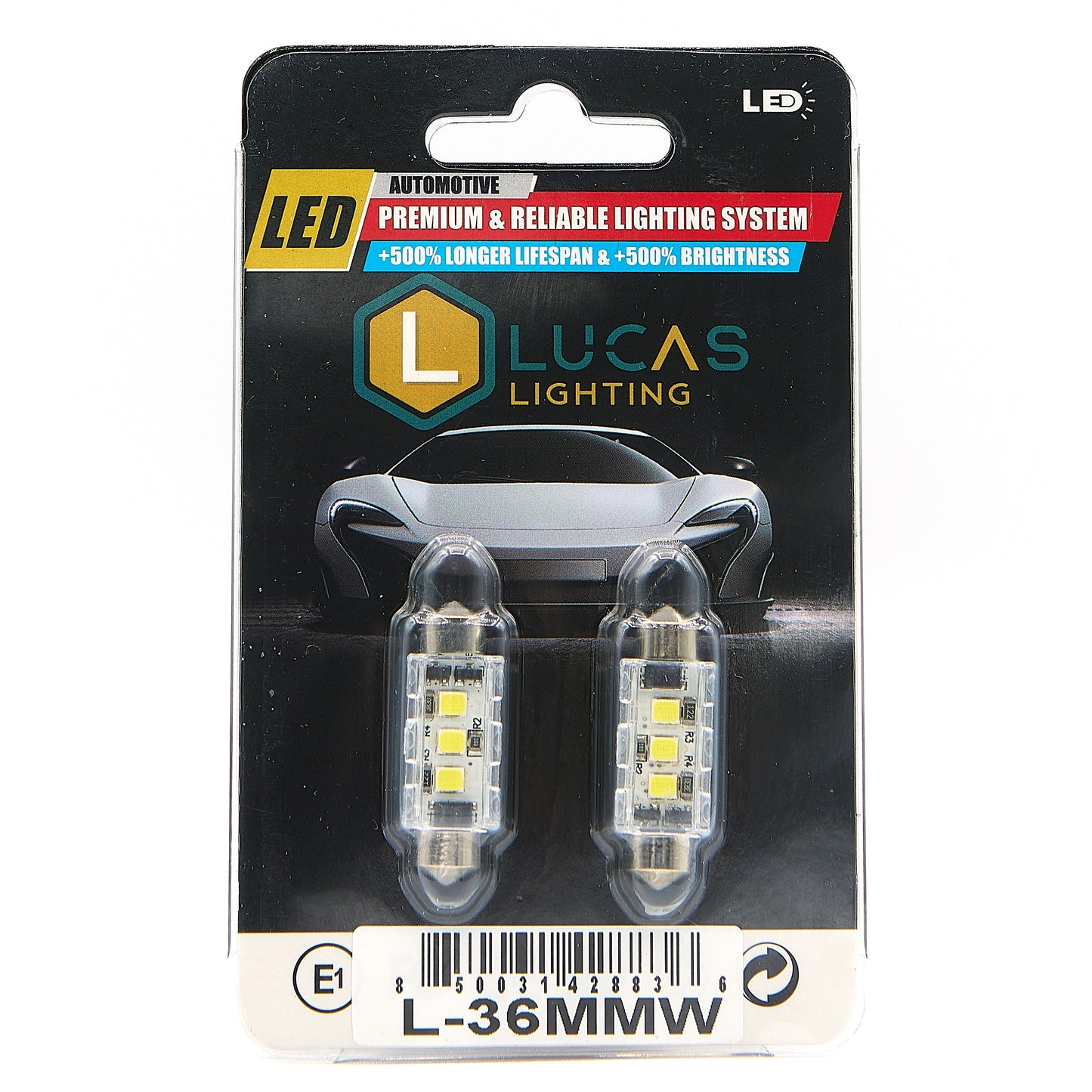 Lucas Lighting - 36mm Festoon Canbus Bulb (White) - L-36MMW