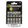 Lucas Lighting - T10 194 White Mini Bulb 10 Piece Pack - LED Mini Bulb Sets:M-T10W-10PK