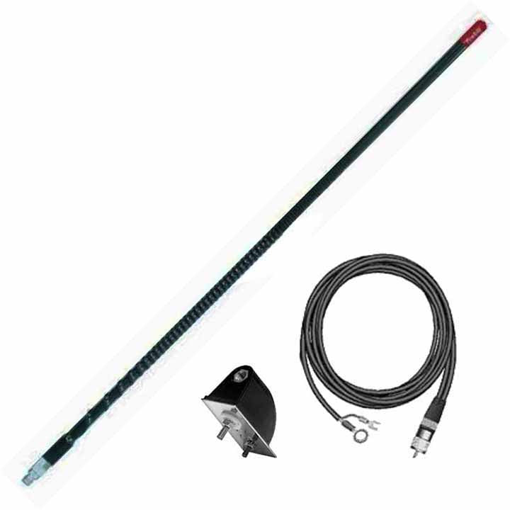 Firestik NGP 3 ft Single Side Mount Lightweight CB Antenna Kit - Black