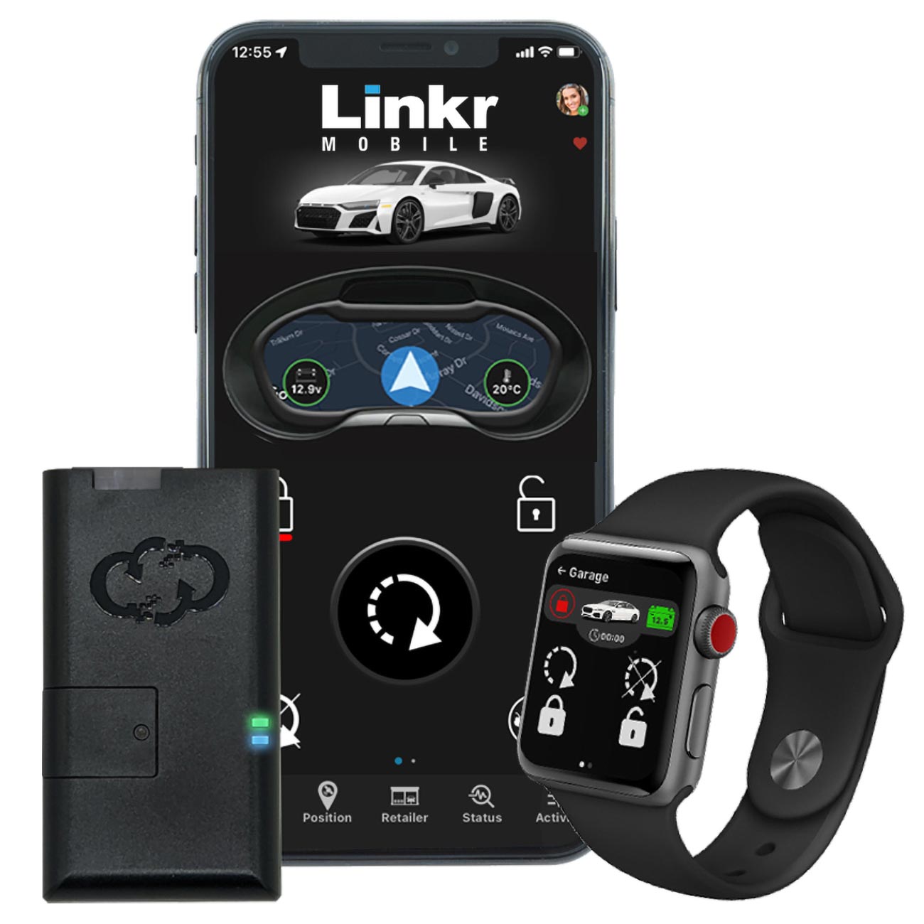 Excalibur Alarms Omega Smart Phone Interface - Lock, Unlock, Start, Stop, GPS Locate & More