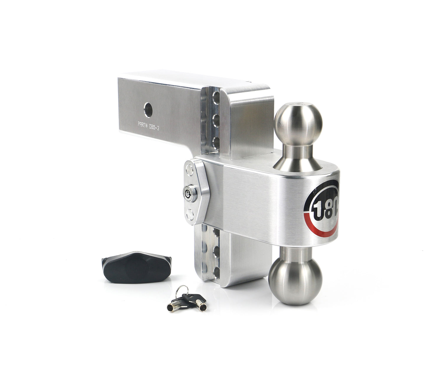 Weigh Safe - LTB6-3 - Trailer Hitch - 180 Hitch Stainless Steel Ball 6" Drop Hitch with 3" Shank - P/N: LTB6-3