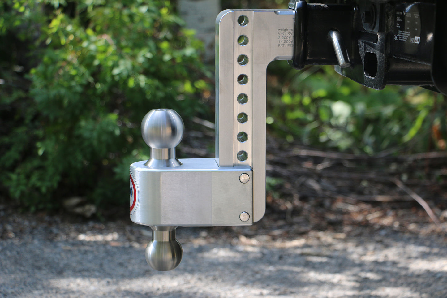 Weigh Safe - LTB8-2.5 - Trailer Hitch - 180 Hitch Stainless Steel Ball 8" Drop Hitch with 2.5" Shank - P/N: LTB8-2.5