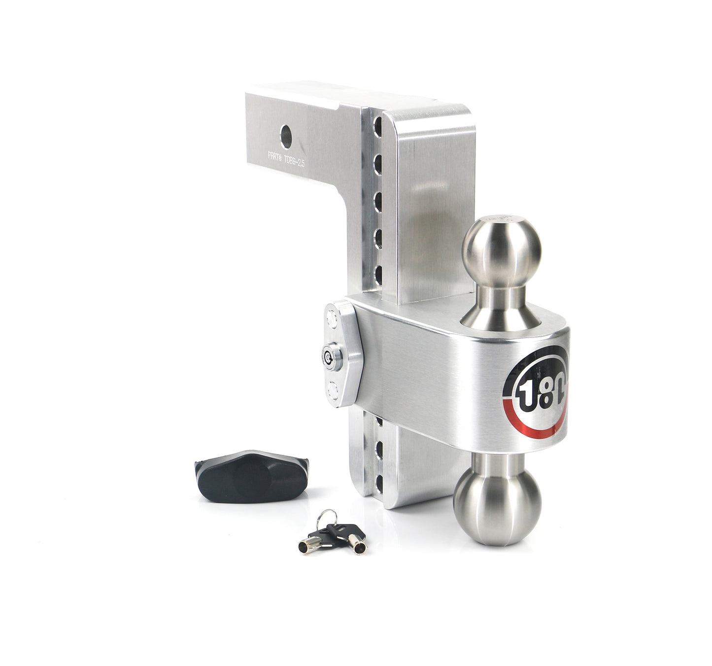 Weigh Safe - LTB8-2.5 - Trailer Hitch - 180 Hitch Stainless Steel Ball 8" Drop Hitch with 2.5" Shank - P/N: LTB8-2.5
