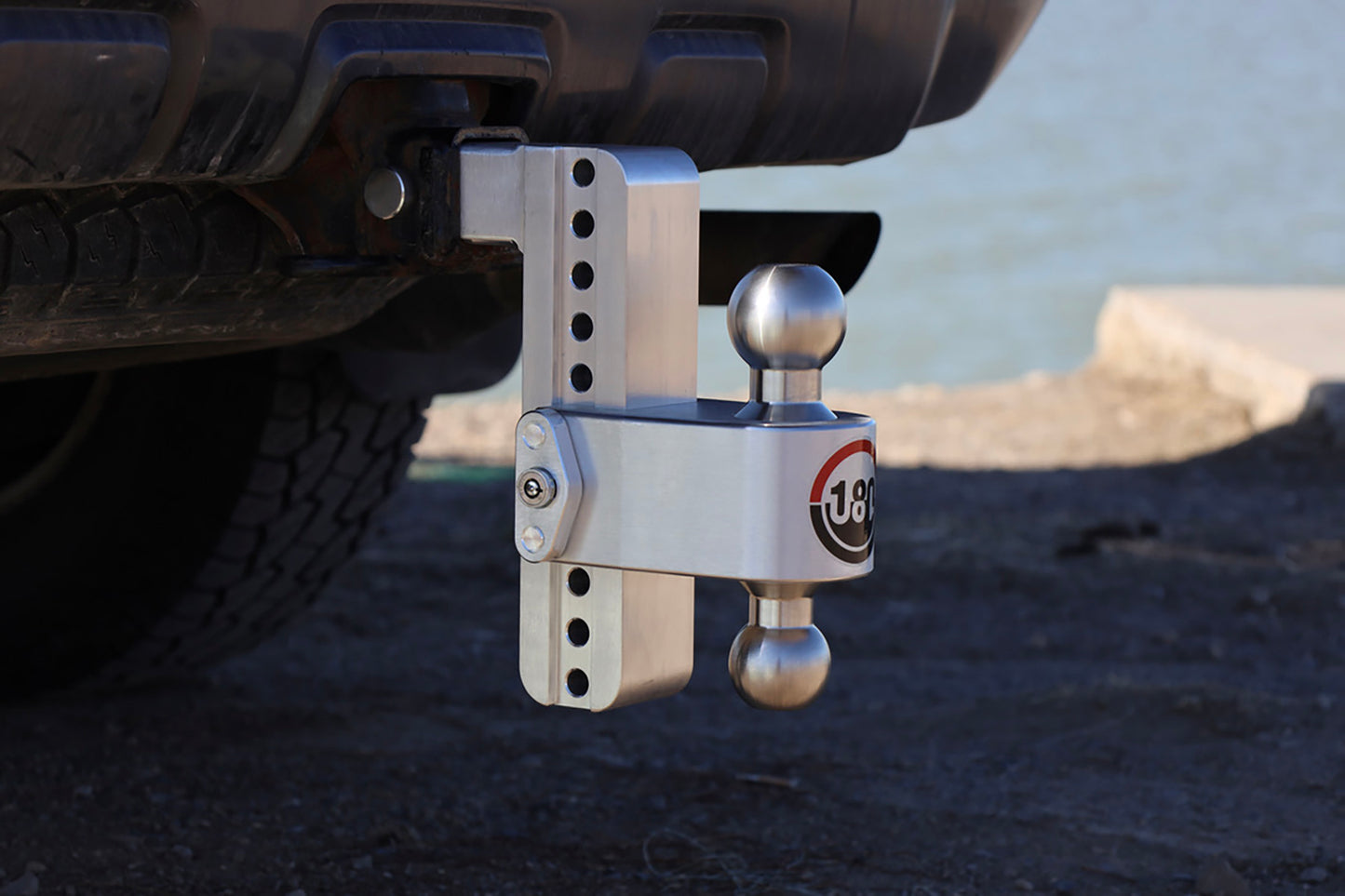 Weigh Safe - LTB8-2 - Trailer Hitch - 180 Hitch Stainless Steel Ball 8" Drop Hitch with 2" Shank - P/N: LTB8-2
