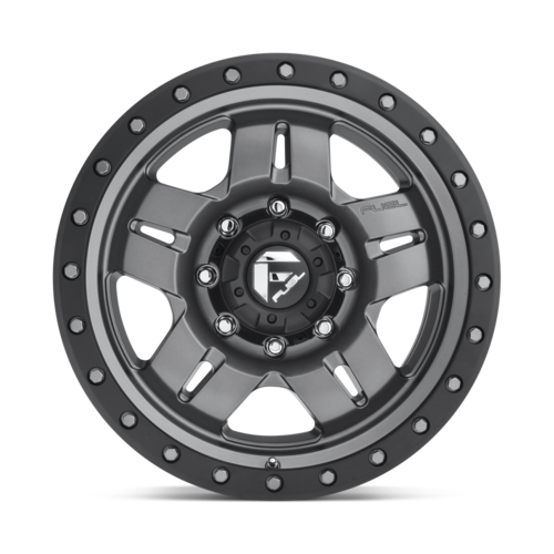 Fuel 1PC D558 Anza 15x8 Wheel, 5x4.5 Bolt Pattern, -18 Offset, Matte Gunmetal Black Bead Ring