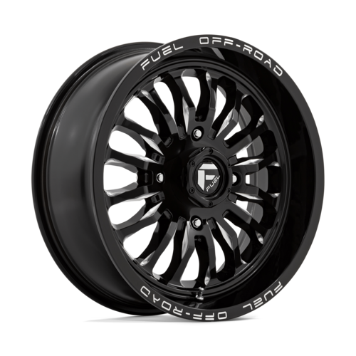 Fuel UTV D821 ARC UTV 18x7 Gloss Black Milled Wheel, 4x137 Bolt Pattern, +13 Offset