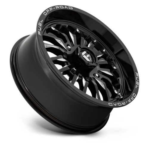 Fuel UTV D821 ARC UTV 18x7 Wheel, 4x156 Bolt Pattern, +13 Offset, Gloss Black Milled