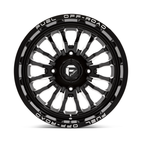 Fuel UTV D821 ARC UTV 20x7 Gloss Black Milled Wheel, 4x137 Bolt Pattern, +13 Offset