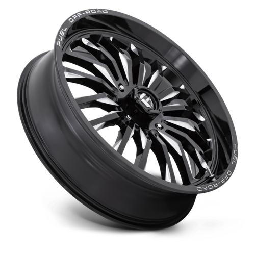 Fuel UTV D821 ARC UTV 24-Inch Gloss Black Milled Wheel, 4x156 Bolt Pattern, +13 Offset