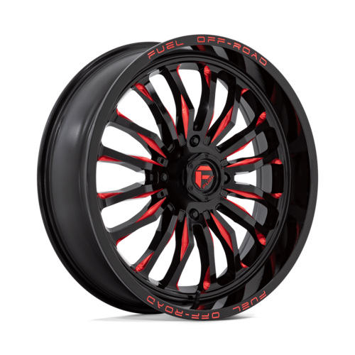 D822 22X7 4X137 G-BLK MILL-RED 13MM