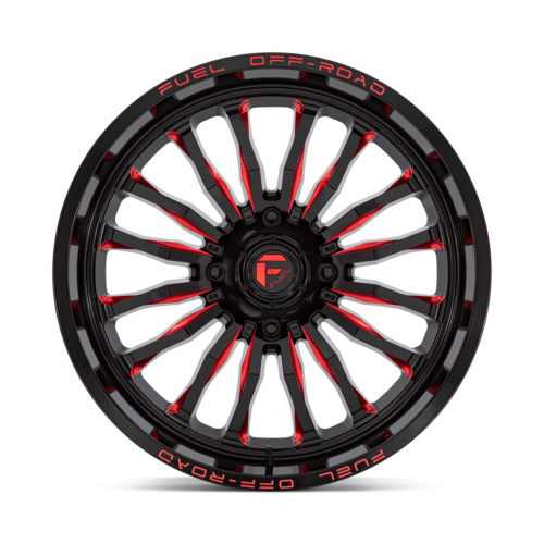 D822 22X7 4X137 G-BLK MILL-RED 13MM