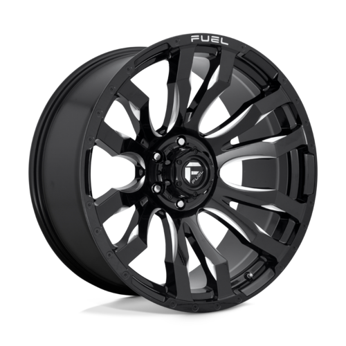 Fuel 1PC D673 Blitz 22x10 Gloss Black Milled Wheel, 6x135 Bolt Pattern, -18 Offset