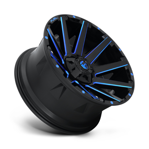 Fuel 1PC D644 Contra Gloss Black 20-Inch Wheel with Blue Tint, 6x135/6x139.7 Bolt Pattern, -19 Offset
