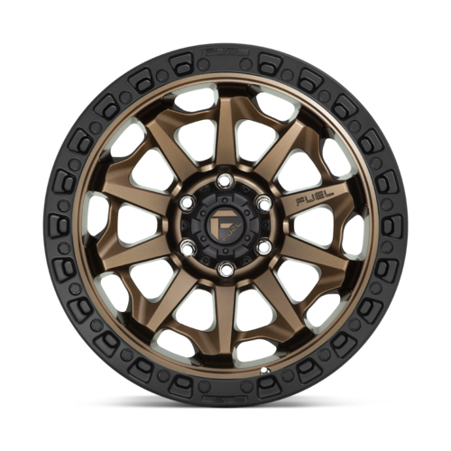Fuel 1PC D696 COVERT 18x9 Matte Bronze Wheel with Black Bead Ring, 5x127 Bolt Pattern, +1 Offset