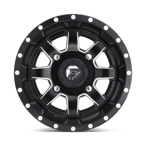 Fuel UTV D538 Maverick UTV 14x7 4x110 Matte Black Milled Wheel, +13 Offset