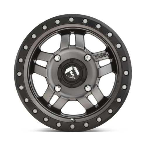 Fuel UTV D557 Anza UTV 14x7 Wheel, 4x156 Bolt Pattern, +13 Offset, Matte Gunmetal