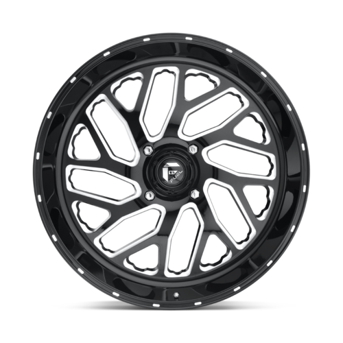 Fuel UTV D581 Triton UTV 24x7 4x137 Gloss Black Milled Wheel, +13 Offset