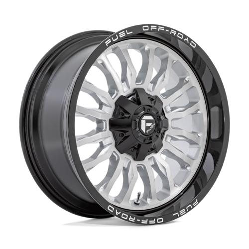 Fuel 1PC D798 ARC 22x10 8x180 Silver Brushed Face Wheel with Milled Black Lip
