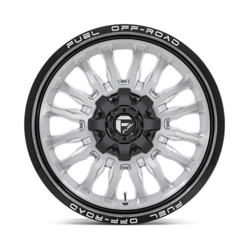 Fuel 1PC D798 ARC 20-Inch Silver Brushed Face Wheel with Milled Black Lip, 8x180 Bolt Pattern