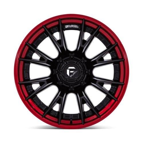 Fuel 1PC FC402 Catalyst 22x10 Wheel, 8x180 Bolt Pattern, -18 Offset, Matte Black with Candy Red Lip