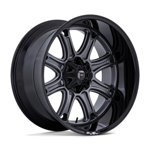 Fuel 1PC Darkstar 22x9-Inch Matte Gunmetal Wheel with Black Lip, 6x135/6x139.7 Bolt Pattern, +1 Offset