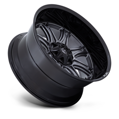 Fuel 1PC Darkstar 24-Inch Matte Gunmetal Wheel with Black Lip, 8x6.5 Bolt Pattern, -44 Offset