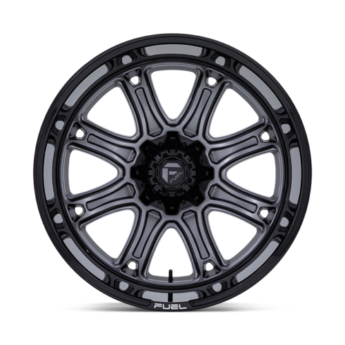 Fuel 1PC Darkstar 22-Inch Matte Gunmetal Wheel with Black Lip, 5x5 and 5x5.5 Bolt Pattern, -18 Offset