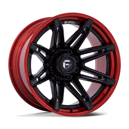 Fuel 1PC FC401 Brawl 22x10 6x135 Matte Black Wheel with Candy Red Lip
