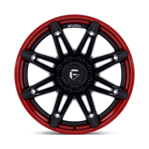 Fuel 1PC FC401 Brawl 22x12 Wheel, 8x170 Bolt Pattern, Matte Black with Candy Red Lip