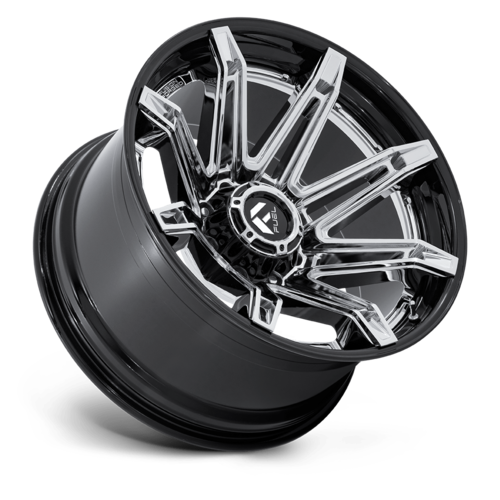 Fuel 1PC FC401 Brawl 22x12 8x170 -44 Chrome Wheel with Gloss Black Lip