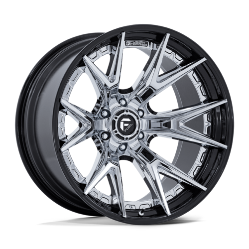 Fuel 1PC FC402 Catalyst 24x12 Wheel, 6x135, -44 Offset, Chrome with Gloss Black Lip