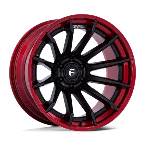 Fuel 1PC FC403 Burn 22x12 Wheel, 6x135 Bolt Pattern, -44 Offset, Matte Black with Candy Red Lip