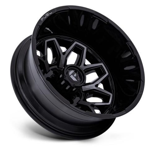 Fuel 1PC D875 Flux Dually 22x8.25 Wheel, 8x170 Bolt Pattern, -227 Offset, Gloss Black with Gray Tint