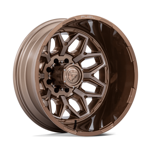 Fuel 1PC D876 Flux Dually 20-Inch Platinum Bronze Wheel, 8x6.5 Bolt Pattern, +104 Offset