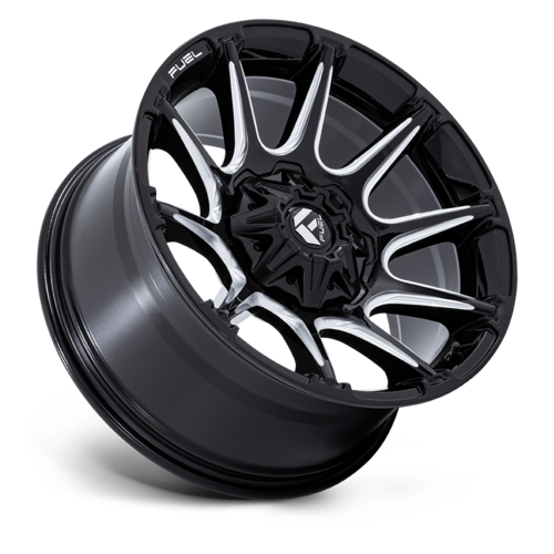 Fuel 1PC FC880 Super C 22x12 Gloss Black Milled Wheel, 5x5/5x5.5, -44 Offset
